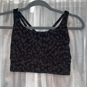 Lululemon Athletica Black Leopard Patterned Sports Bra